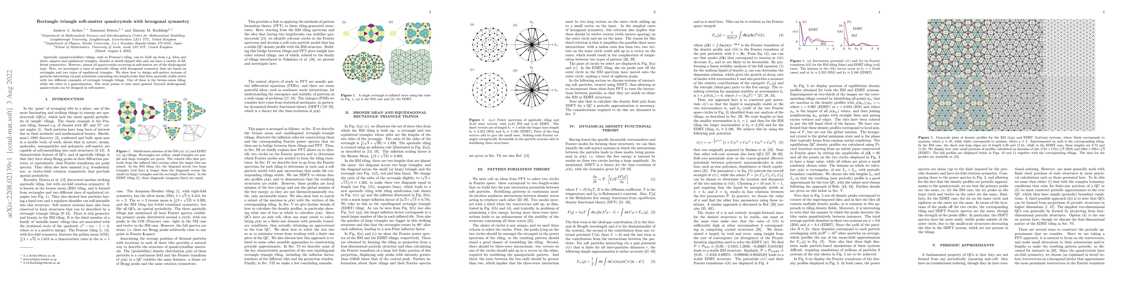 Thumbnail for Rectangle--triangle soft-matter quasicrystals with hexagonal symmetry