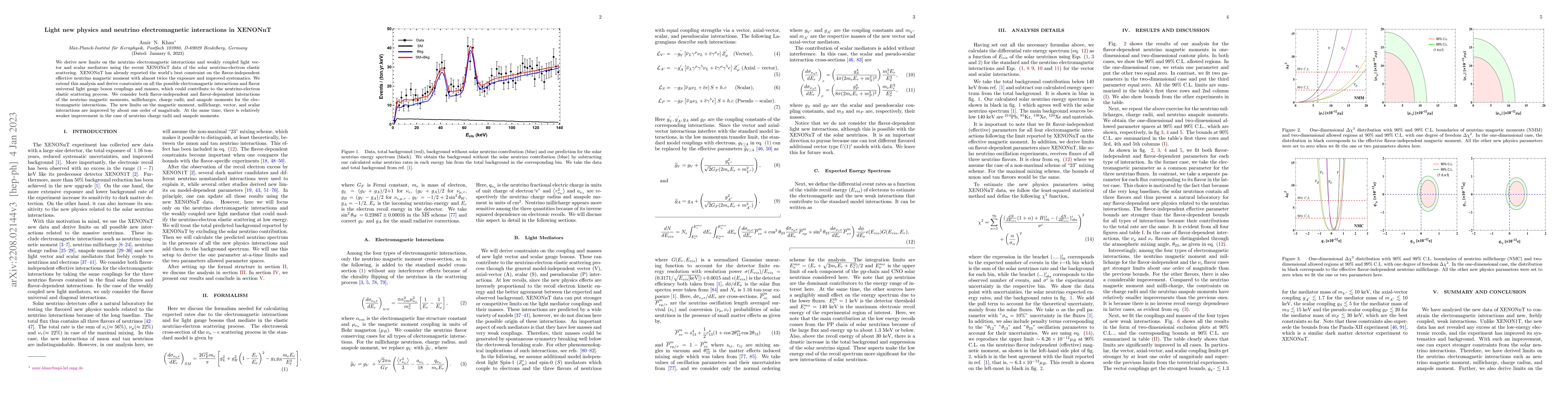 Thumbnail for Light new physics and neutrino electromagnetic interactions in XENONnT
