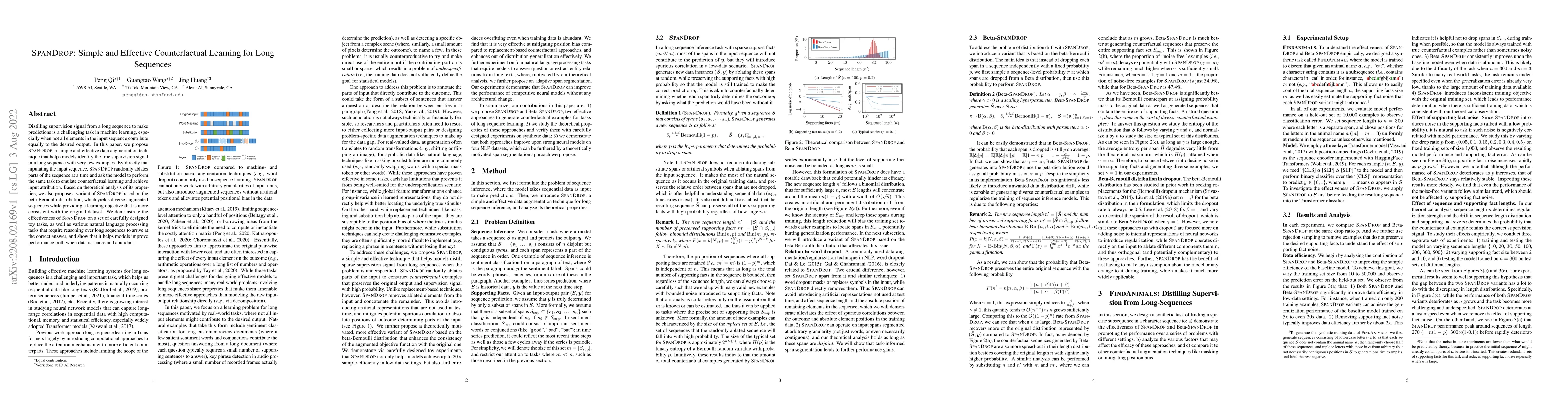 Thumbnail for SpanDrop: Simple and Effective Counterfactual Learning for Long
  Sequences