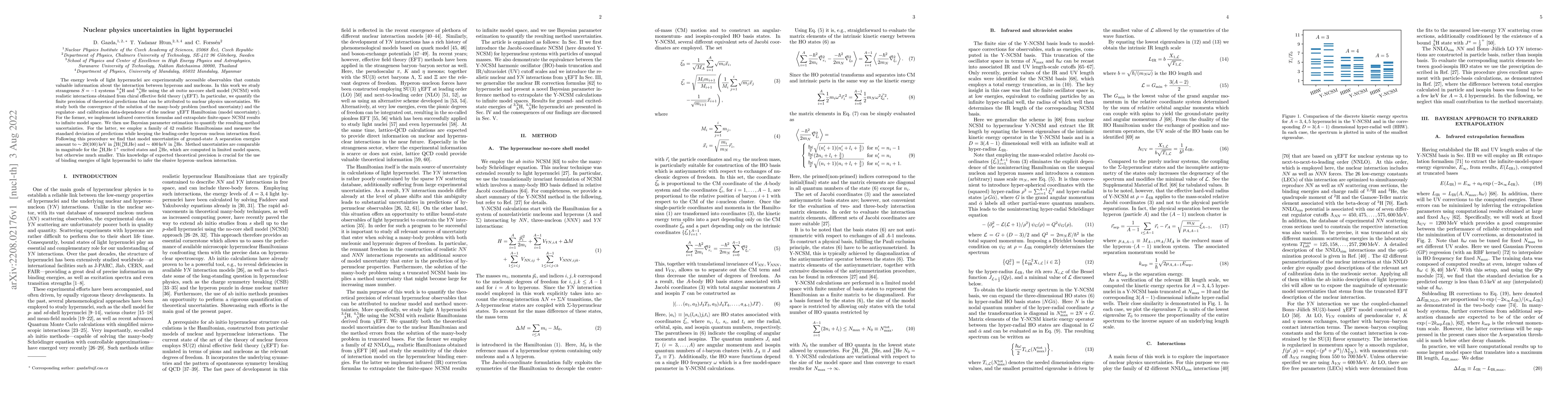 Thumbnail for Nuclear physics uncertainties in light hypernuclei