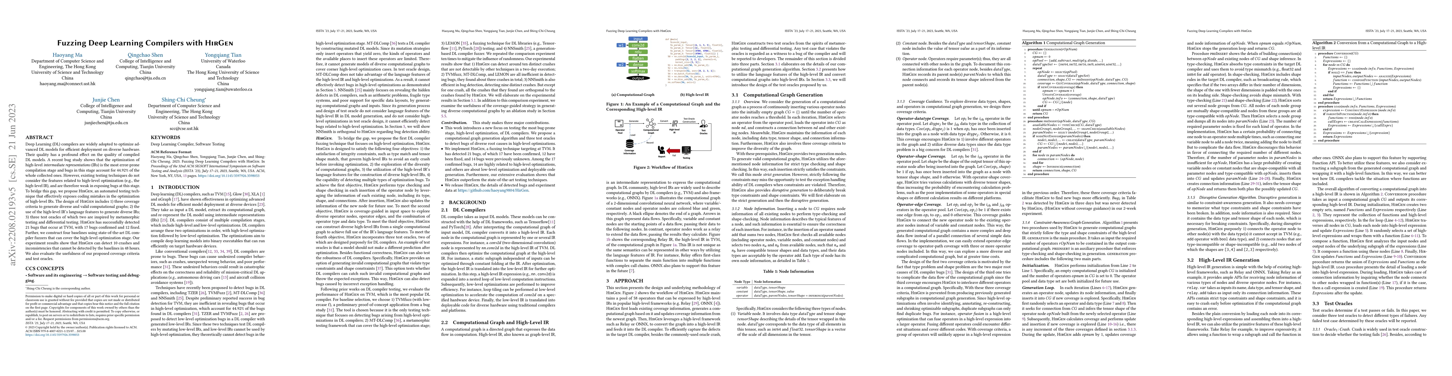 Thumbnail for Fuzzing Deep Learning Compilers with HirGen