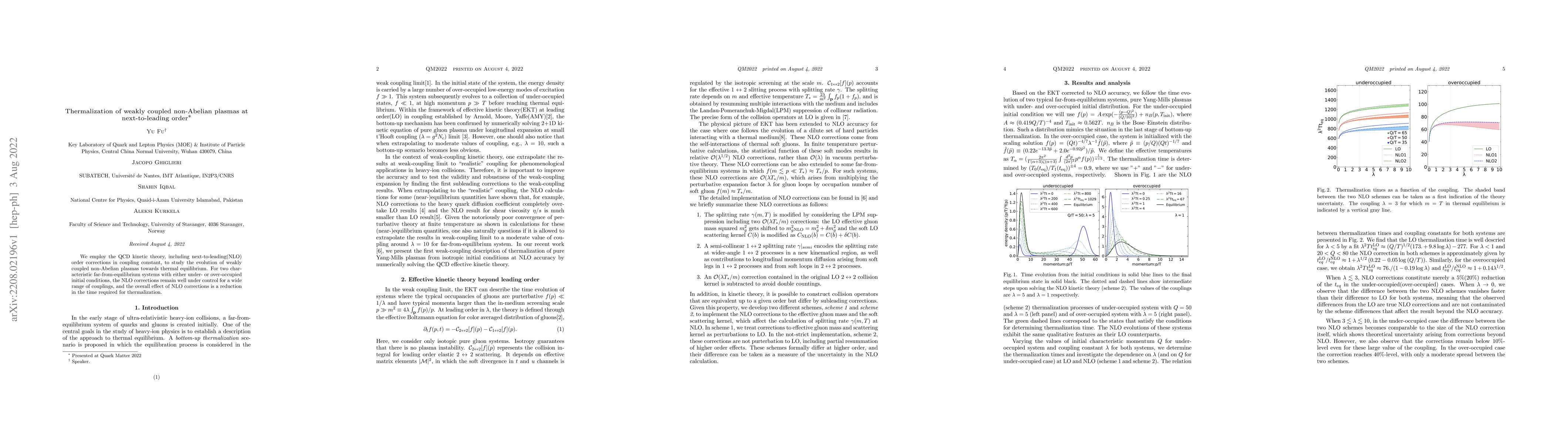 Thumbnail for Thermalization of weakly coupled non-Abelian plasmas at next-to-leading
  order