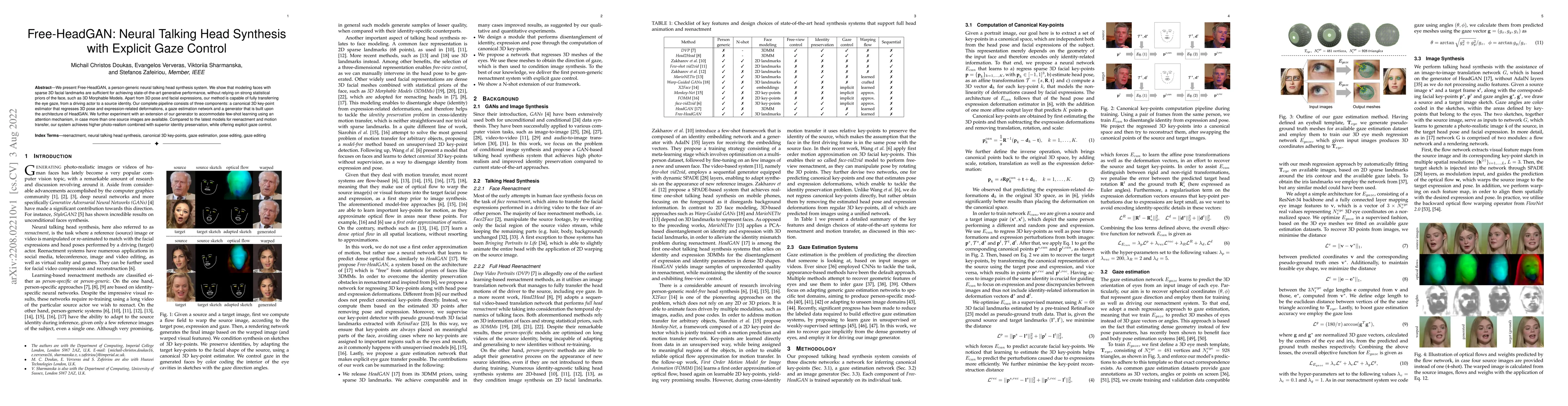 Thumbnail for Free-HeadGAN: Neural Talking Head Synthesis with Explicit Gaze Control