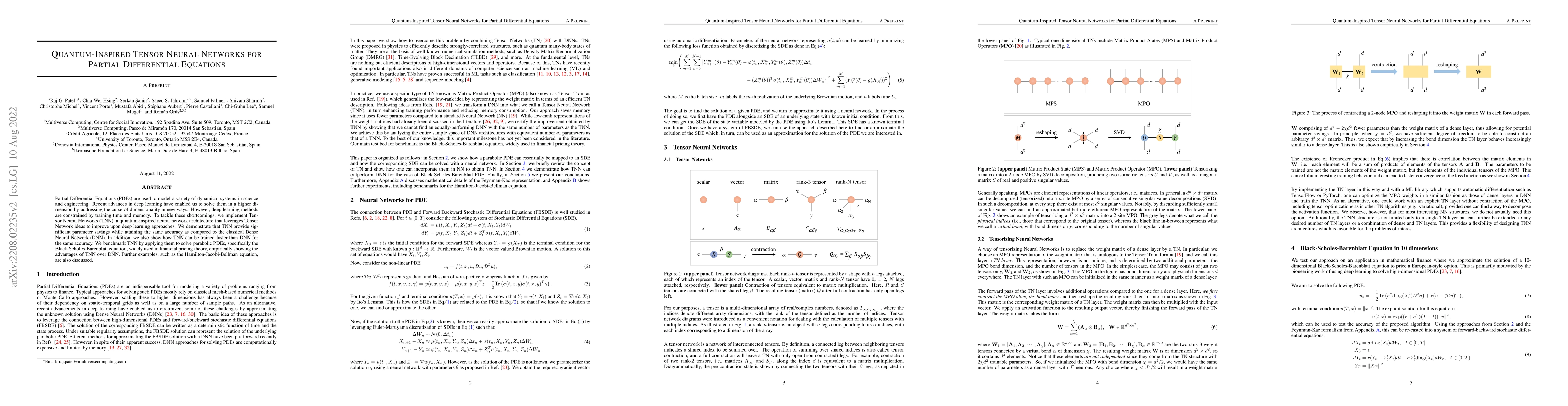 Thumbnail for Quantum-Inspired Tensor Neural Networks for Partial Differential
  Equations