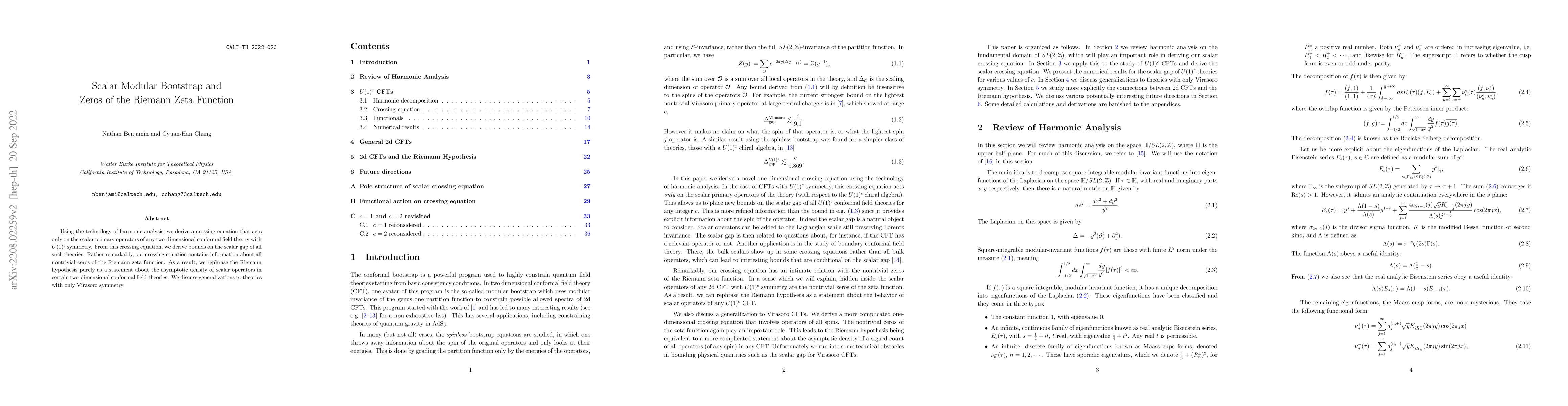 Thumbnail for Scalar Modular Bootstrap and Zeros of the Riemann Zeta Function