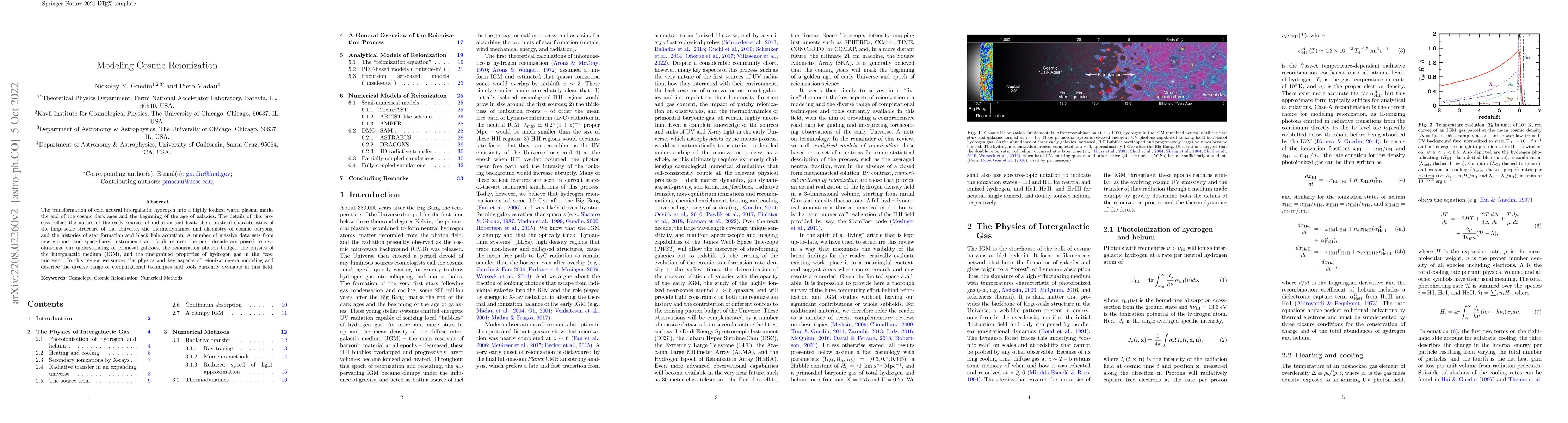Thumbnail for Modeling Cosmic Reionization