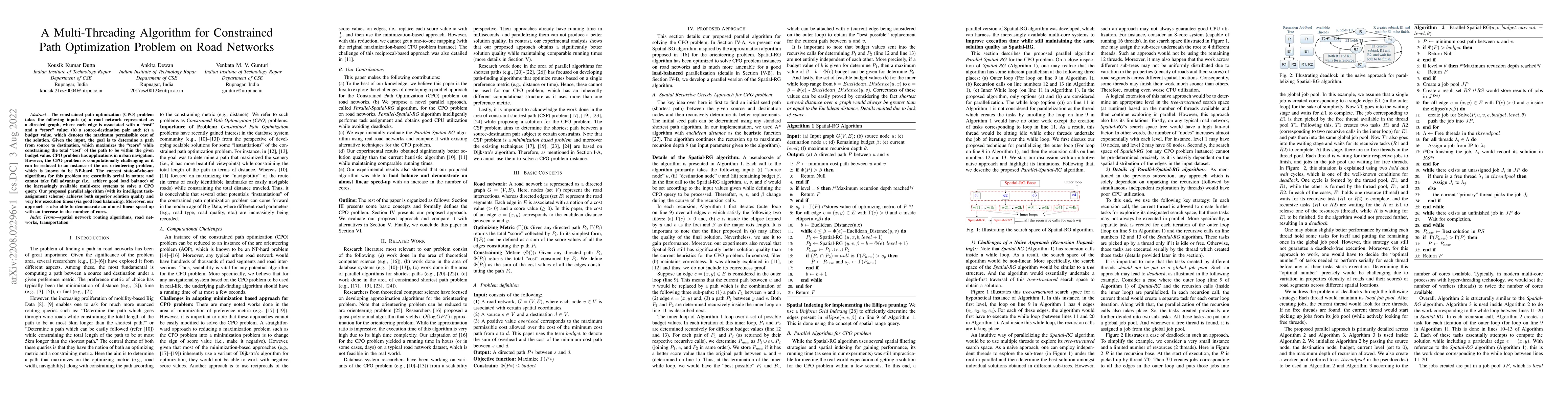 Thumbnail for A Multi-Threading Algorithm for Constrained Path Optimization Problem on
  Road Networks