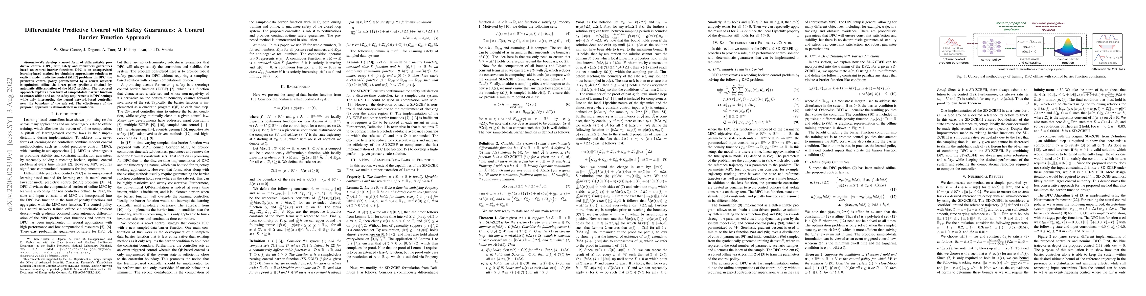 Thumbnail for Differentiable Predictive Control with Safety Guarantees: A Control
  Barrier Function Approach