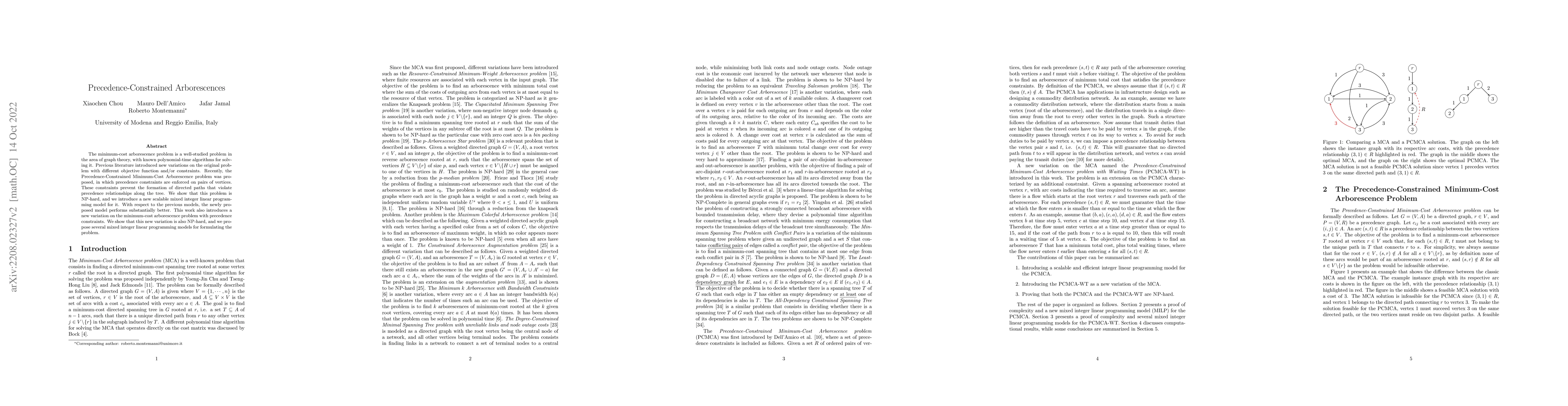 Thumbnail for Precedence-Constrained Arborescences