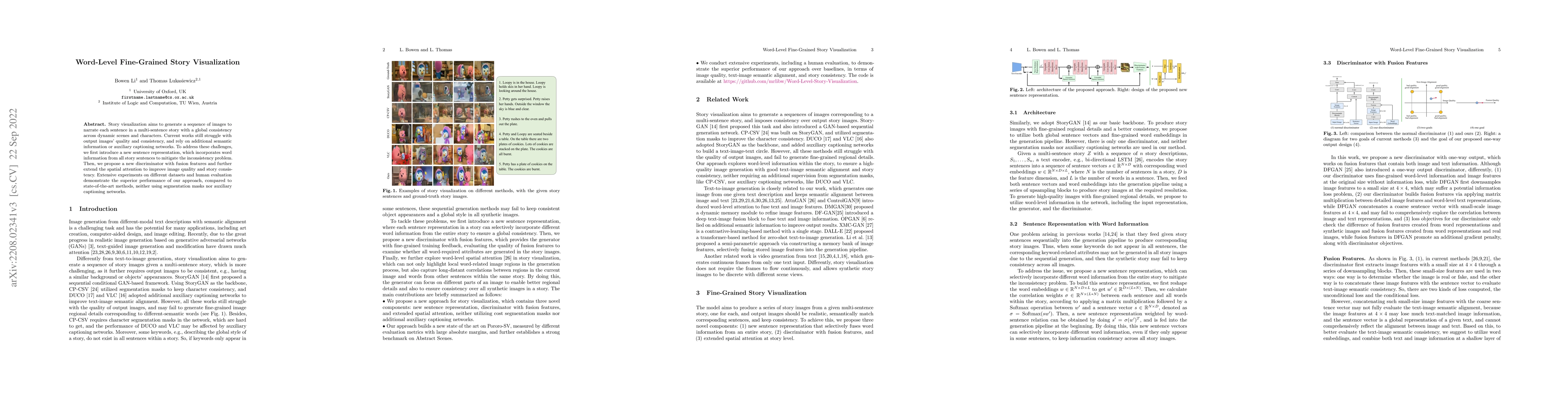 Thumbnail for Word-Level Fine-Grained Story Visualization