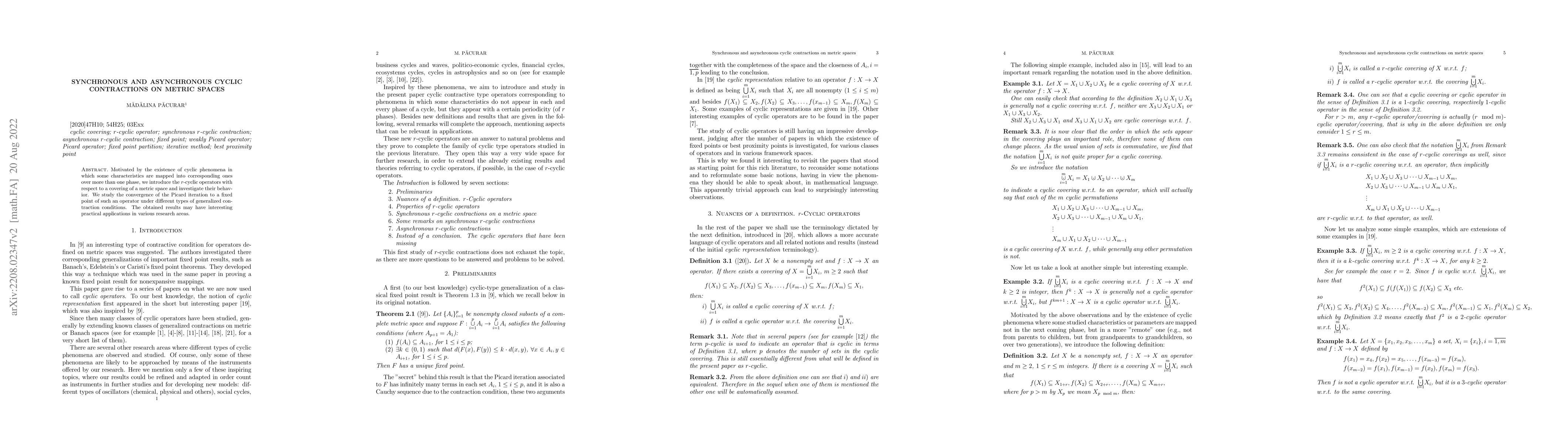 Thumbnail for Synchronous and asynchronous cyclic contractions on metric spaces