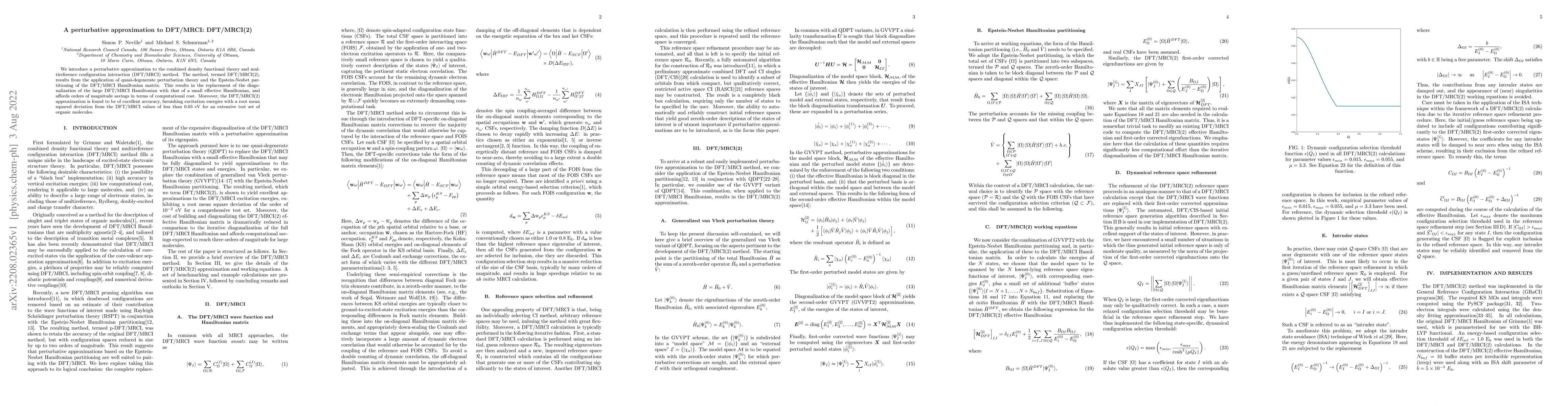 Thumbnail for A perturbative approximation to DFT/MRCI: DFT/MRCI(2)