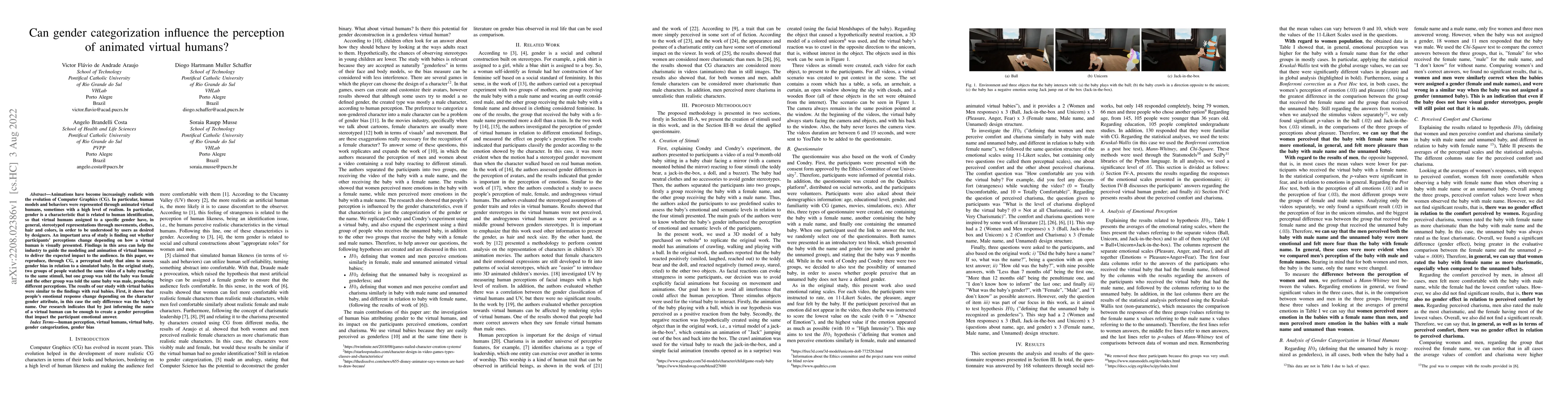 Thumbnail for Can gender categorization influence the perception of animated virtual
  humans?