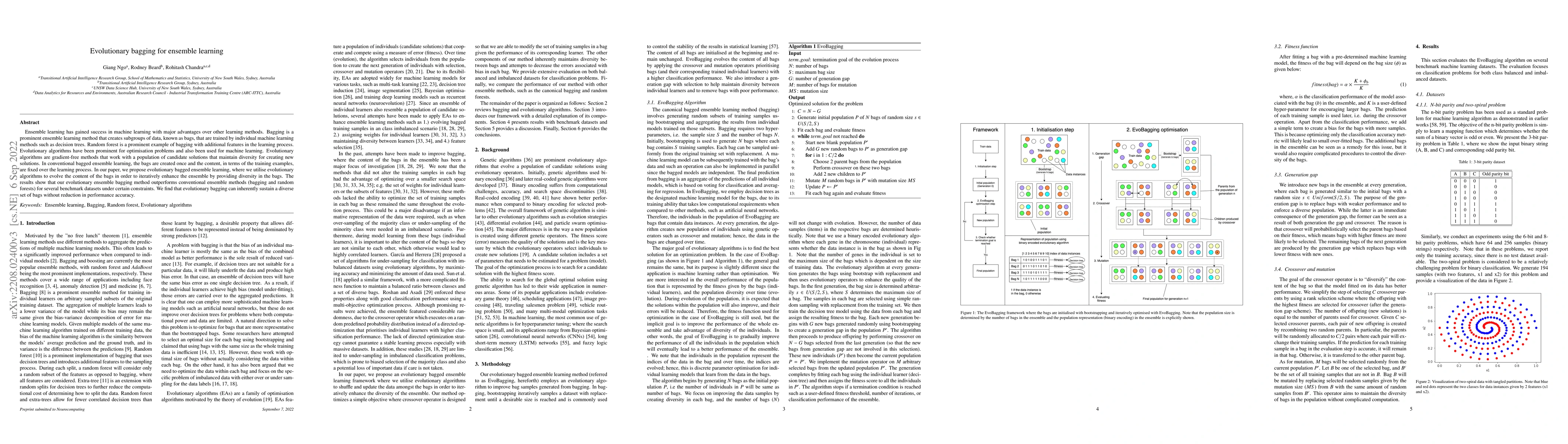 Thumbnail for Evolutionary bagging for ensemble learning