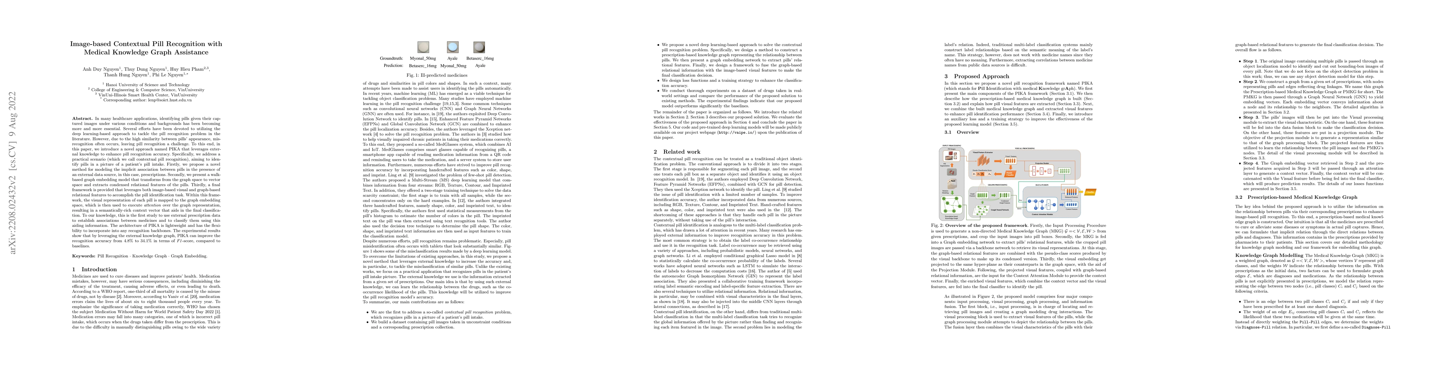 Thumbnail for Image-based Contextual Pill Recognition with Medical Knowledge Graph
  Assistance