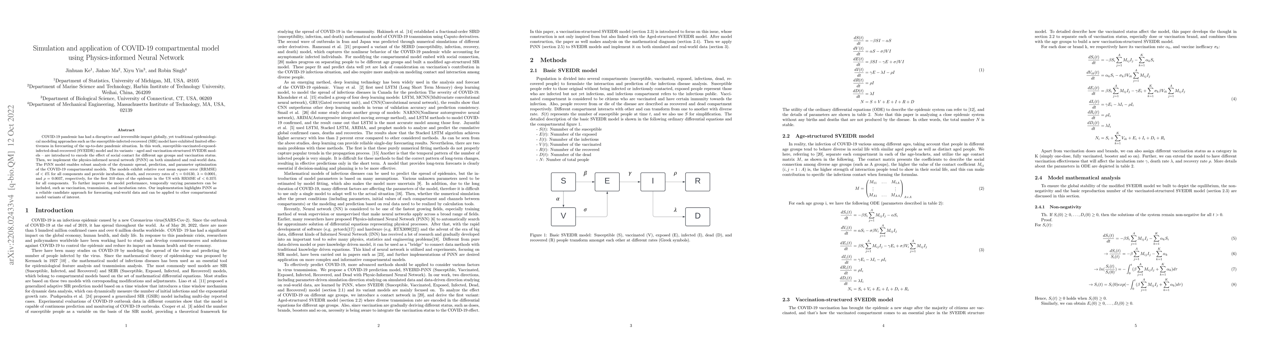 Thumbnail for Simulation and application of COVID-19 compartment model using
  physics-informed neural network