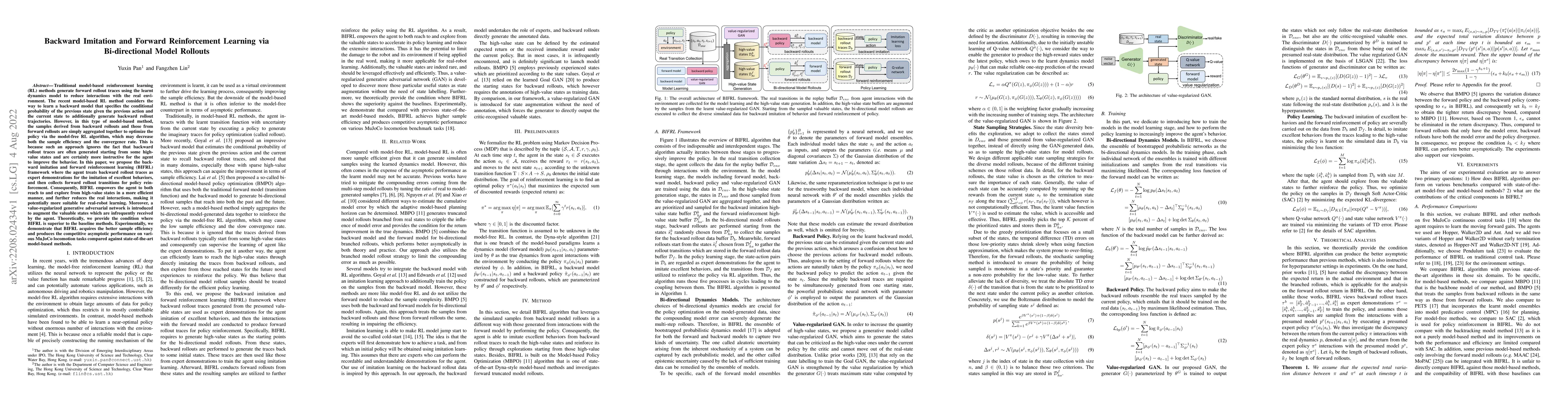 Thumbnail for Backward Imitation and Forward Reinforcement Learning via Bi-directional
  Model Rollouts