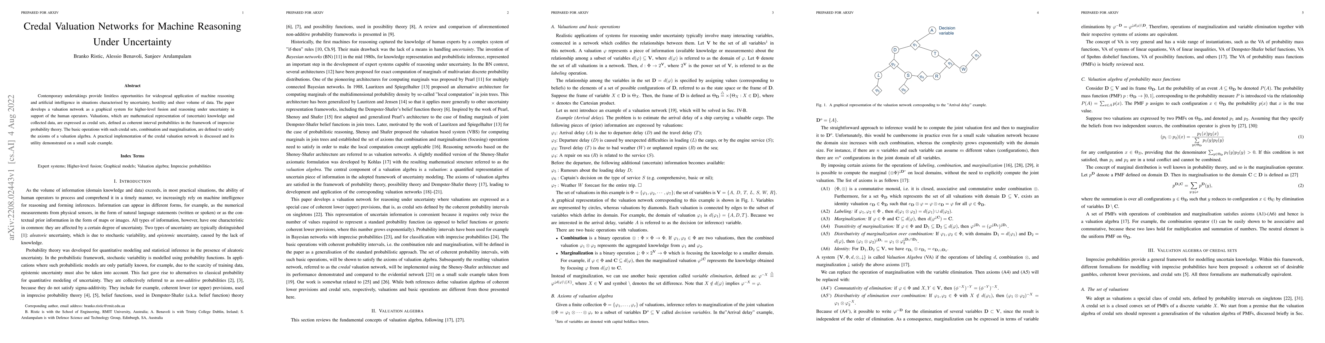 Thumbnail for Credal Valuation Networks for Machine Reasoning Under Uncertainty