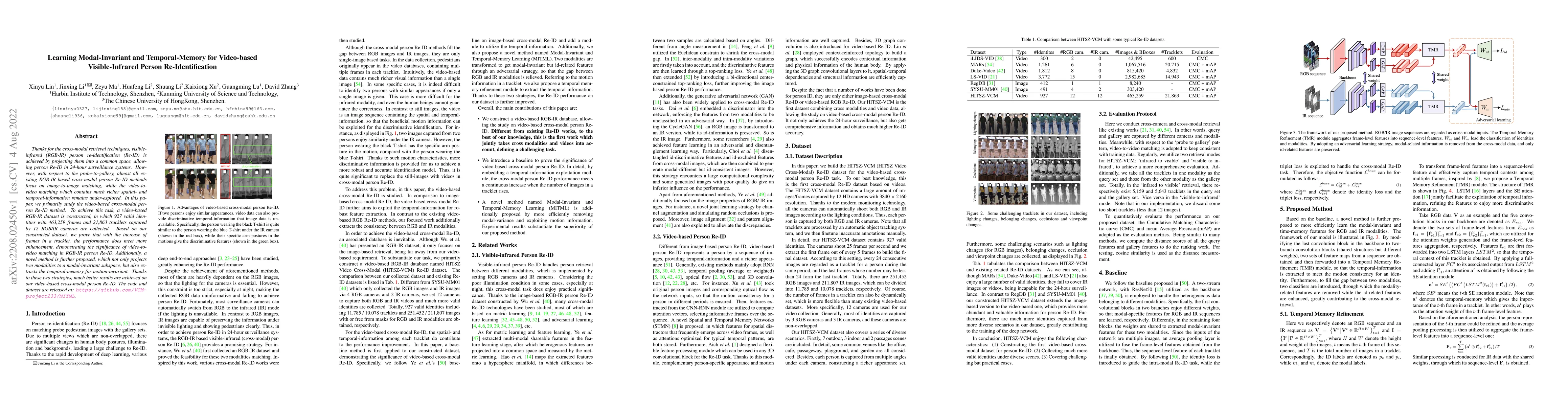 Thumbnail for Learning Modal-Invariant and Temporal-Memory for Video-based
  Visible-Infrared Person Re-Identification