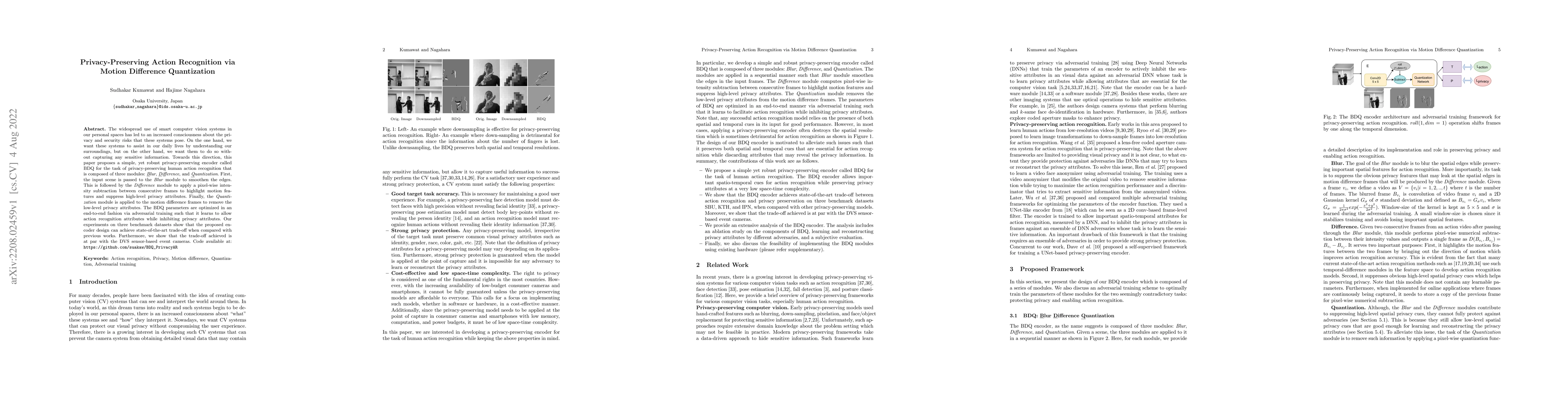 Thumbnail for Privacy-Preserving Action Recognition via Motion Difference Quantization