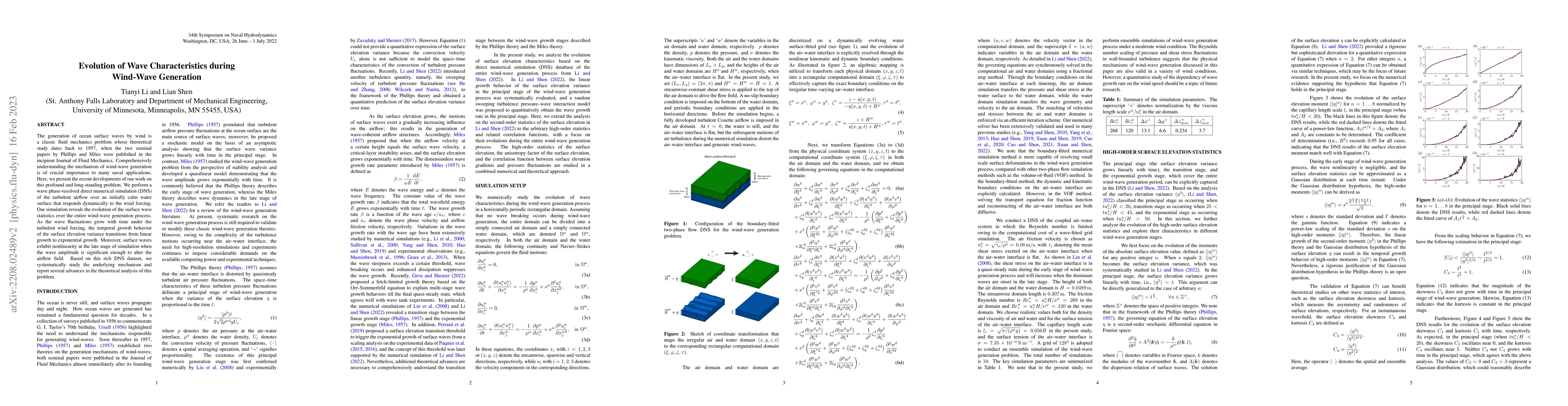 Thumbnail for Evolution of Wave Characteristics during Wind-Wave Generation