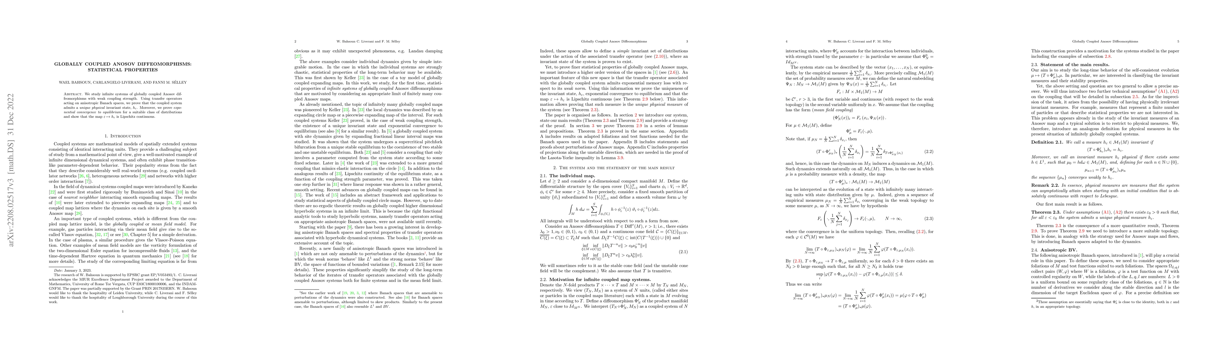 Thumbnail for Globally coupled Anosov diffeomorphisms: Statistical properties