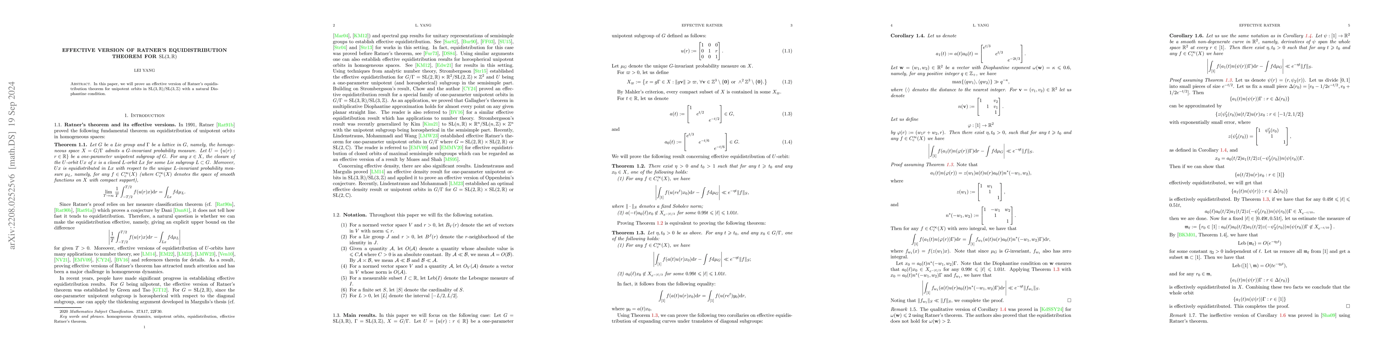 Thumbnail for Effective version of Ratner's equidistribution theorem for
  $\mathrm{SL}(3,\mathbb{R})$
