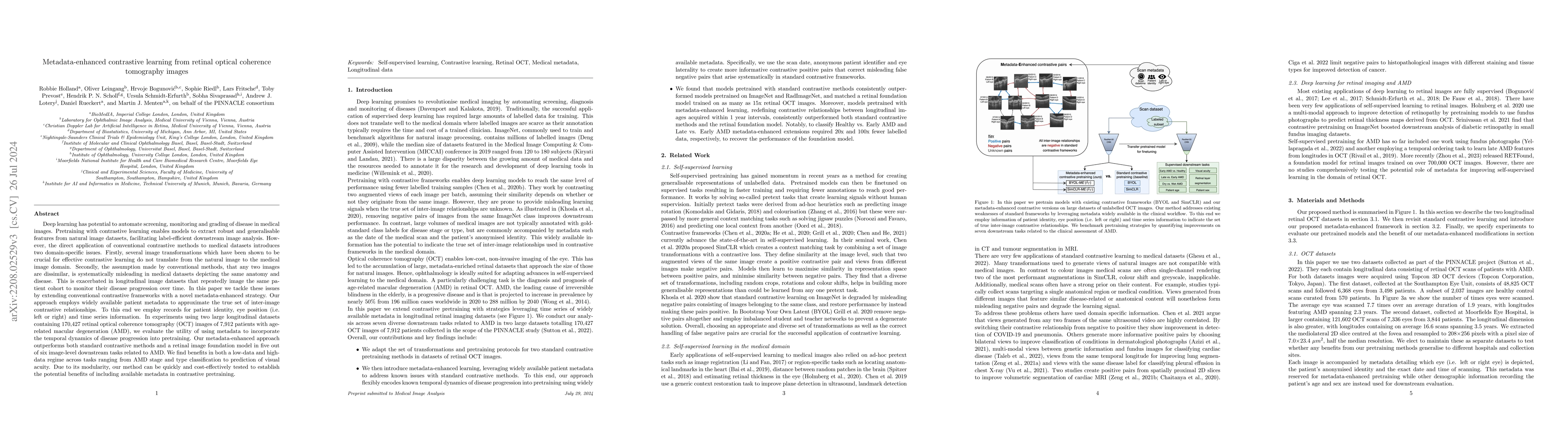 Thumbnail for Metadata-enhanced contrastive learning from retinal optical coherence
  tomography images