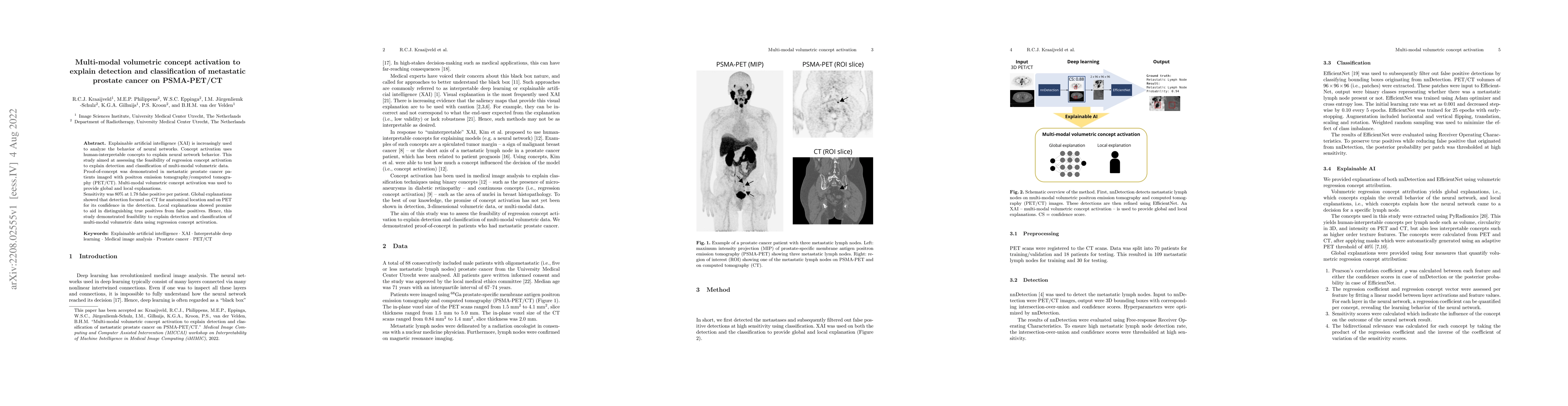 Thumbnail for Multi-modal volumetric concept activation to explain detection and
  classification of metastatic prostate cancer on PSMA-PET/CT