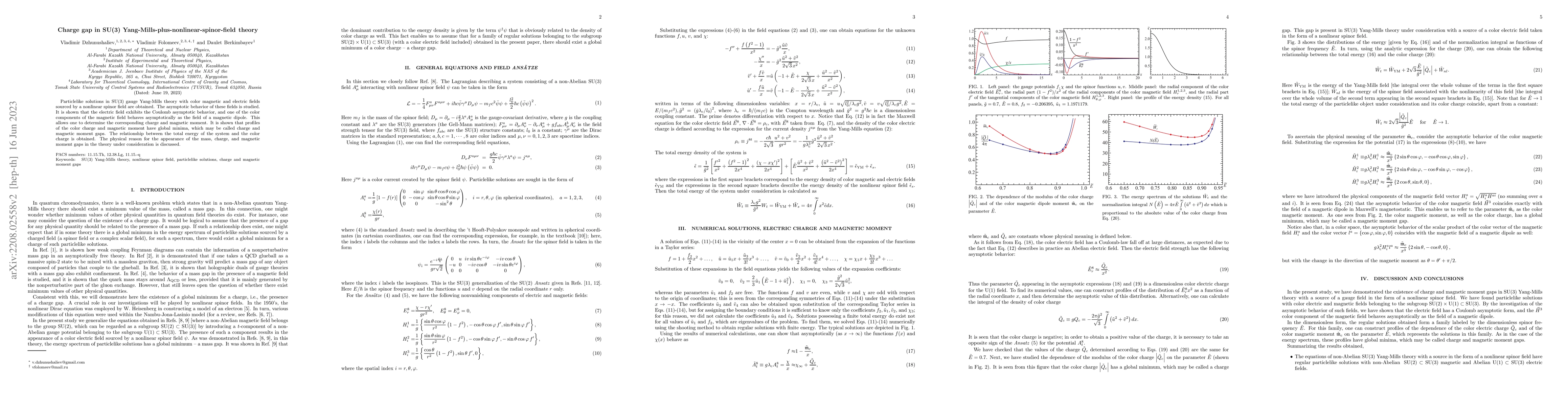 Thumbnail for Charge gap in SU(3) Yang-Mills-plus-nonlinear-spinor-field theory