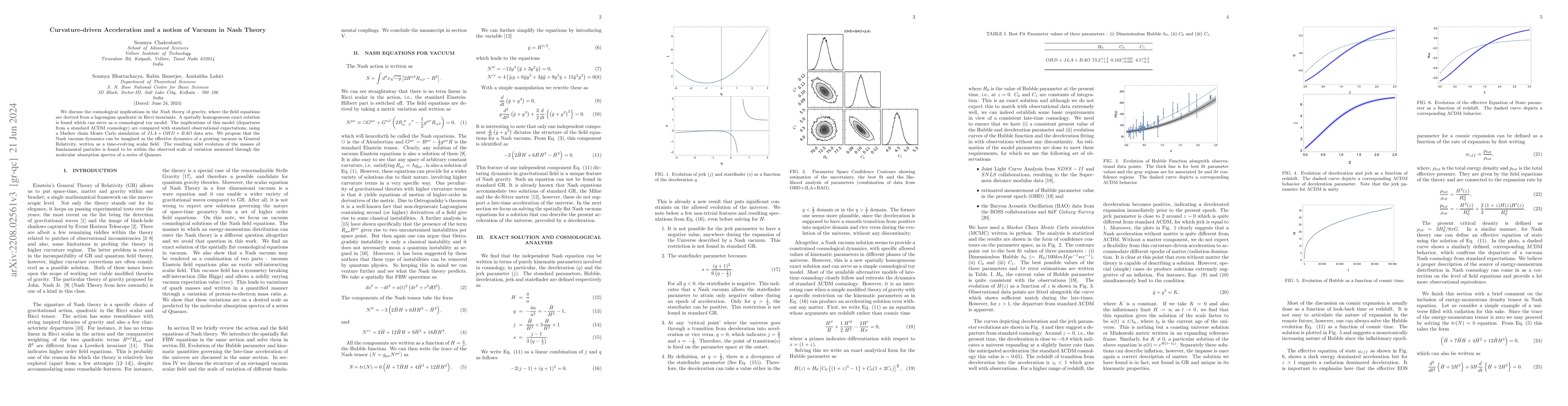 Thumbnail for Cosmic Acceleration and the notion of Alternative Vacuum in Nash Theory