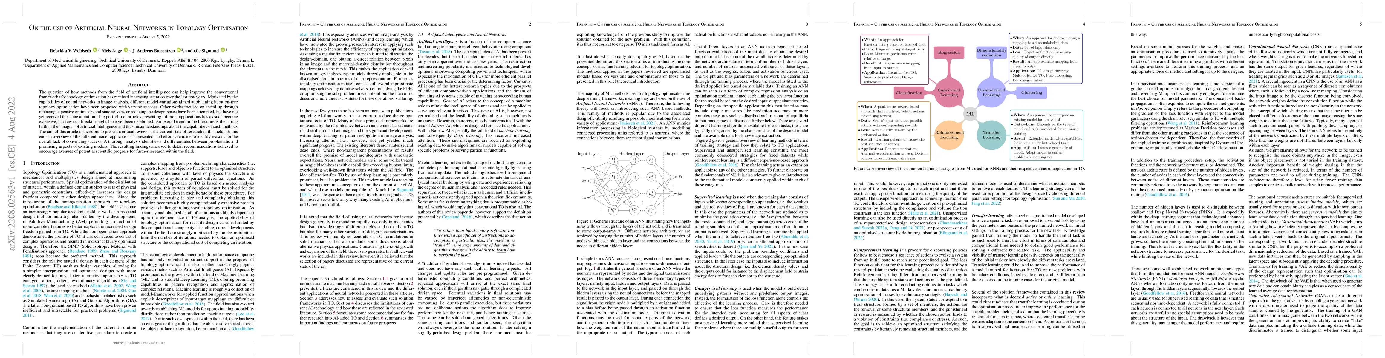 Thumbnail for On the use of Artificial Neural Networks in Topology Optimisation