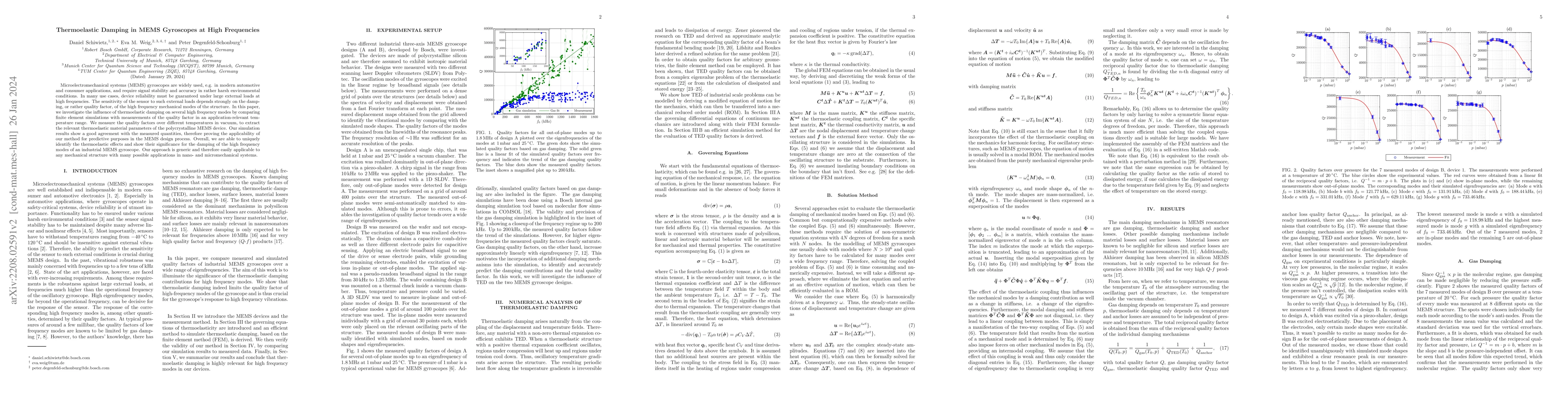 Thumbnail for Thermoelastic Damping in MEMS Gyroscopes at High Frequencies