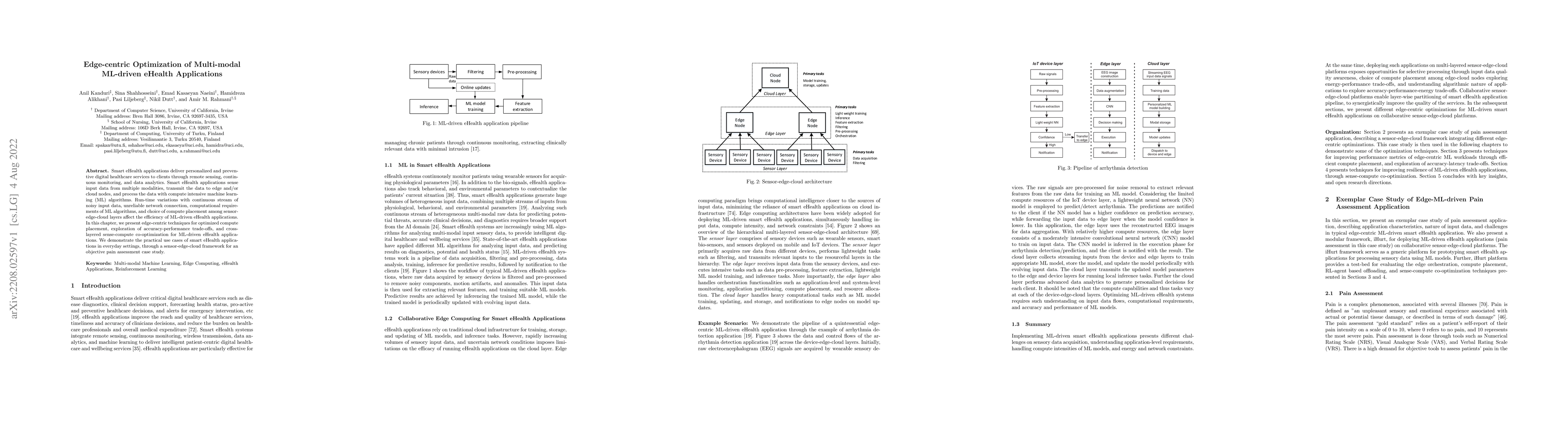 Thumbnail for Edge-centric Optimization of Multi-modal ML-driven eHealth Applications