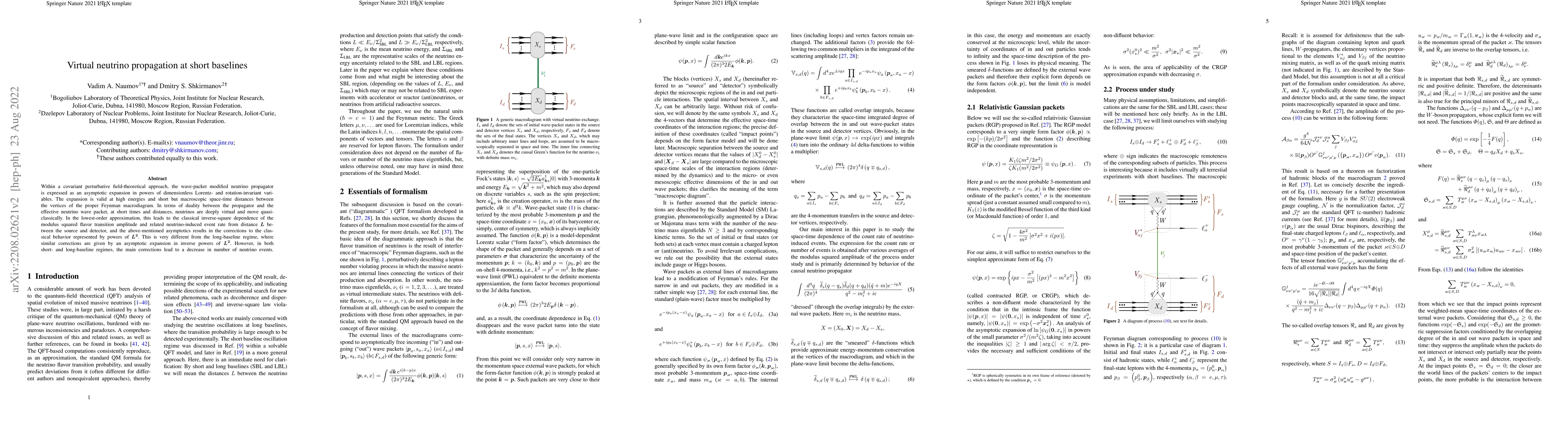 Thumbnail for Virtual neutrino propagation at short baselines