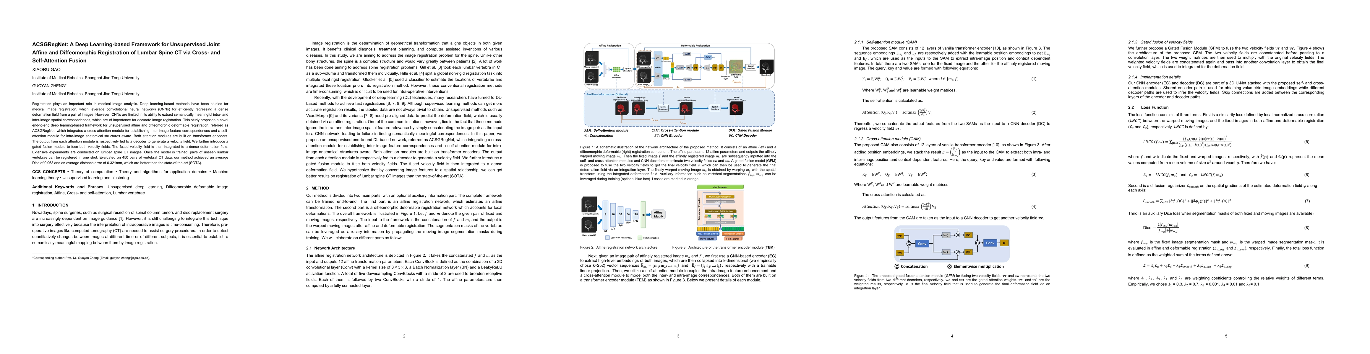 Thumbnail for ACSGRegNet: A Deep Learning-based Framework for Unsupervised Joint
  Affine and Diffeomorphic Registration of Lumbar Spine CT via Cross- and
  Self-Attention Fusion