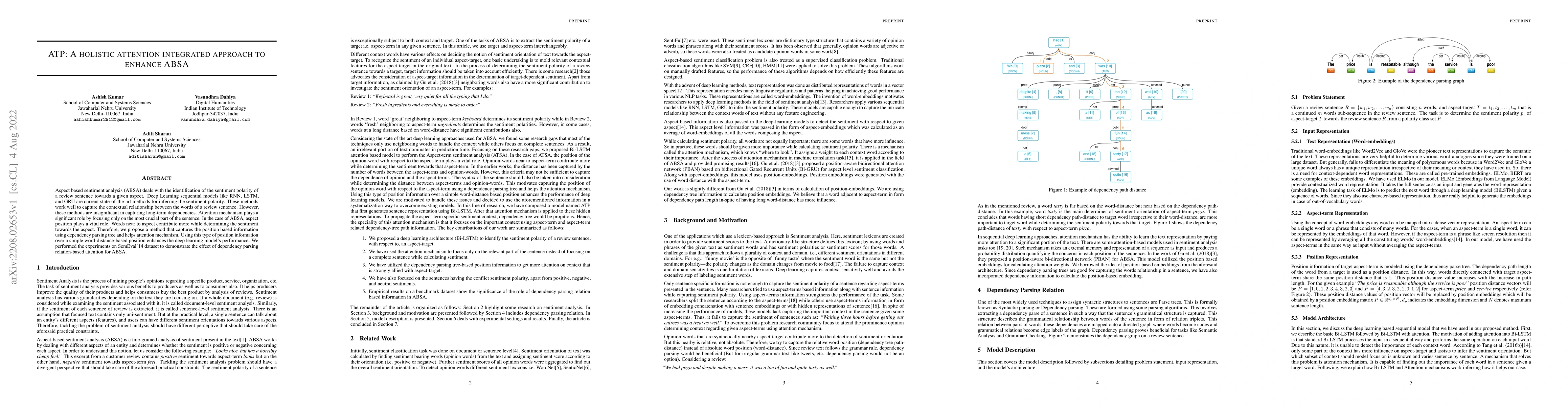 Thumbnail for ATP: A holistic attention integrated approach to enhance ABSA