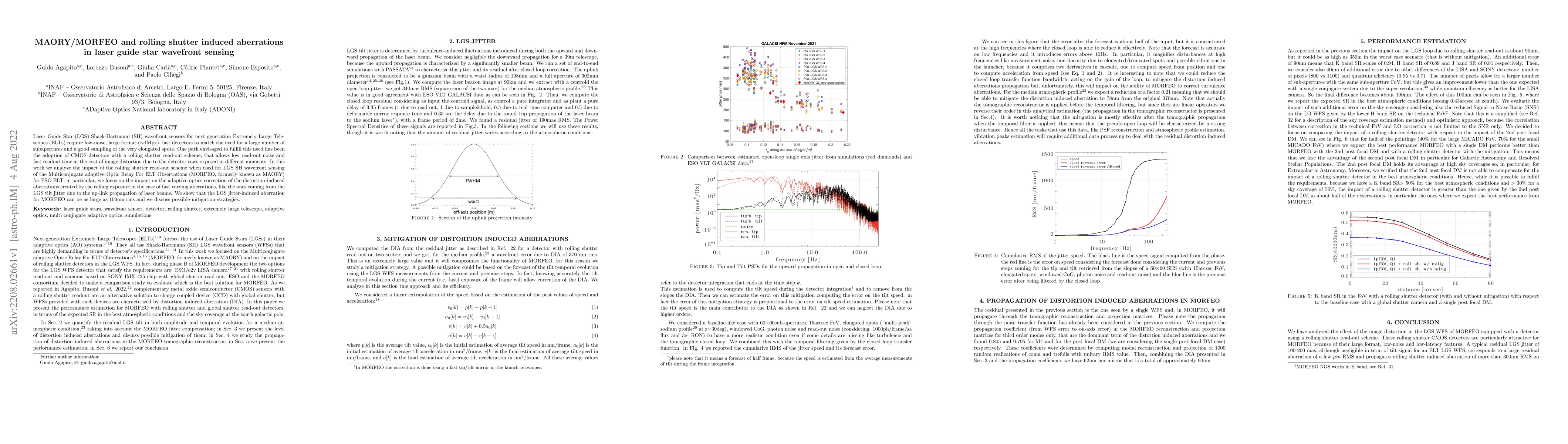 Thumbnail for MAORY/MORFEO and rolling shutter induced aberrations in laser guide star
  wavefront sensing