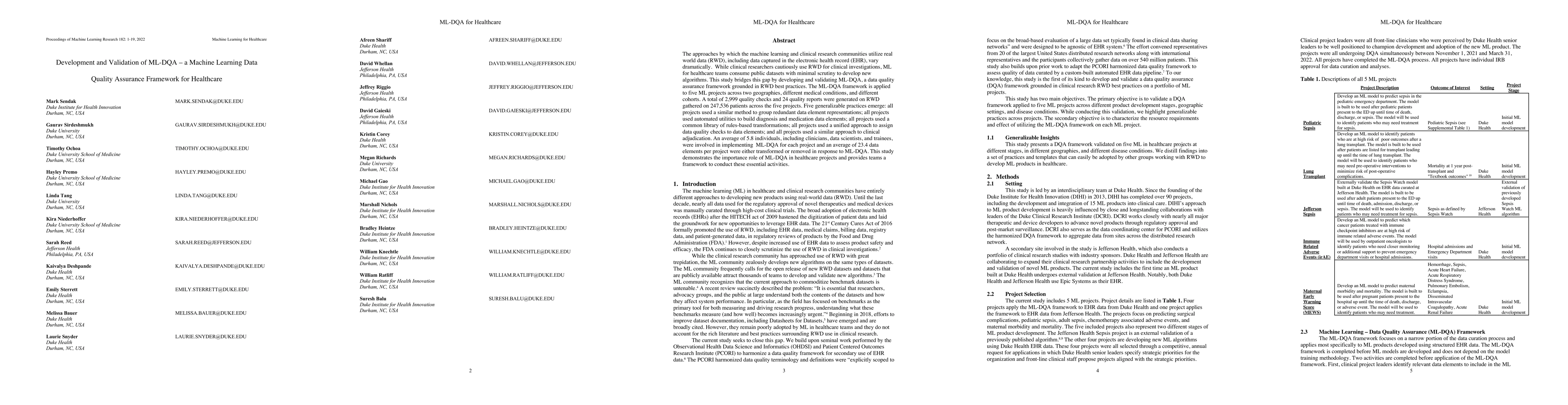 Thumbnail for Development and Validation of ML-DQA -- a Machine Learning Data Quality
  Assurance Framework for Healthcare