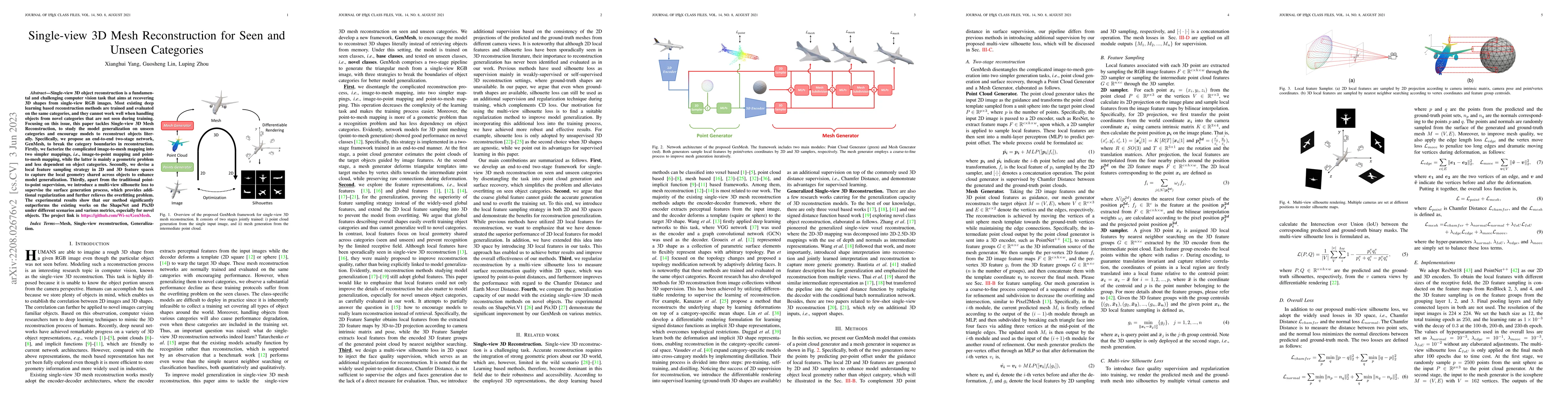 Thumbnail for Single-view 3D Mesh Reconstruction for Seen and Unseen Categories