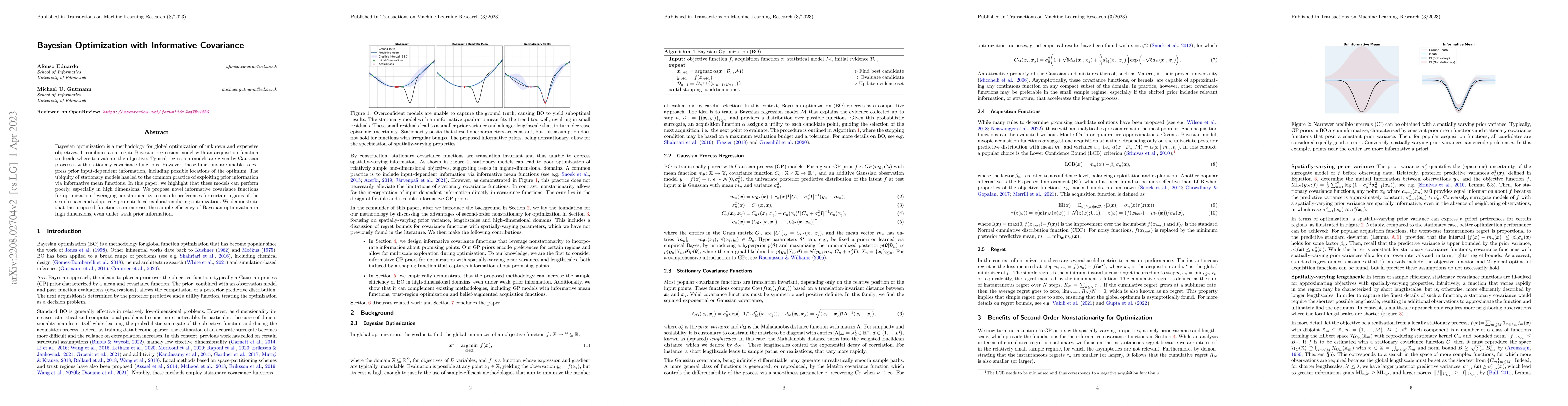 Thumbnail for Bayesian Optimization with Informative Covariance