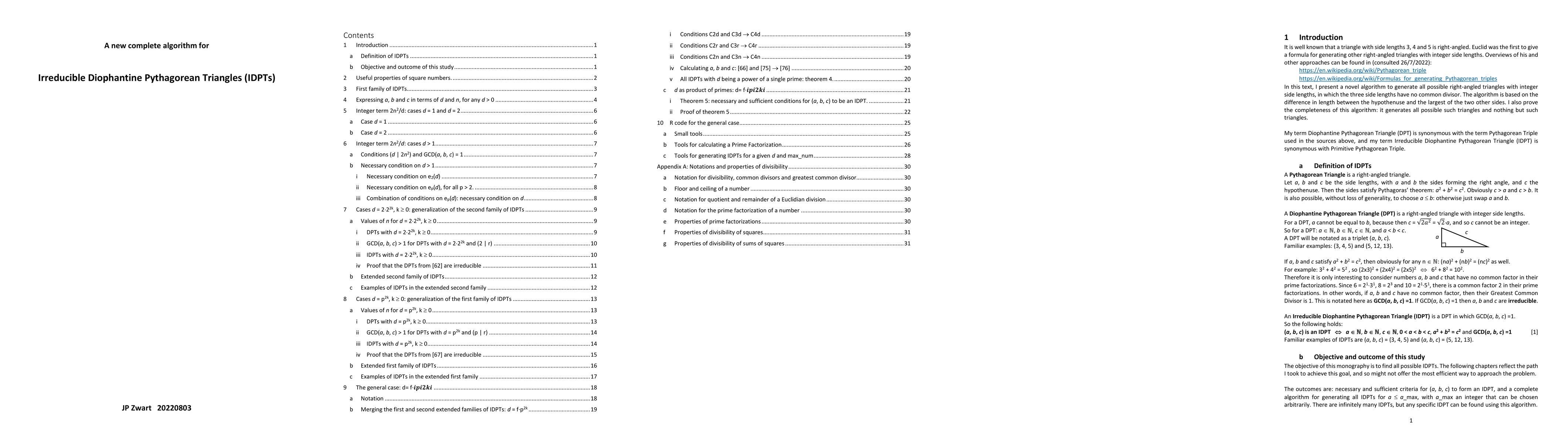 Thumbnail for A new complete algorithm for Irreducible Diophantine Pythagorean
  Triangles (IDPTs)