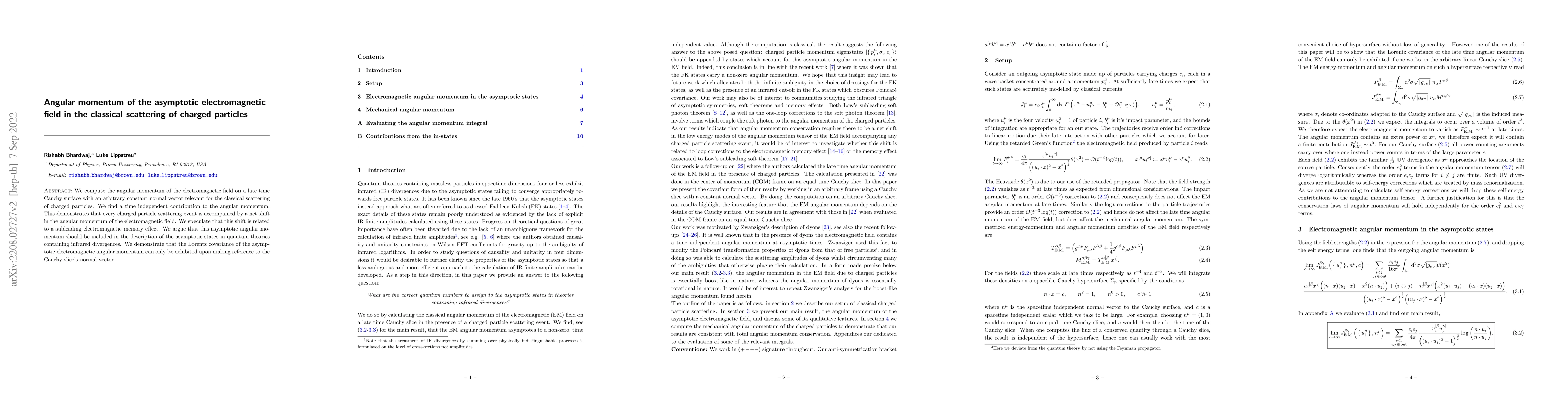 Thumbnail for Angular momentum of the asymptotic electromagnetic field in the
  classical scattering of charged particles