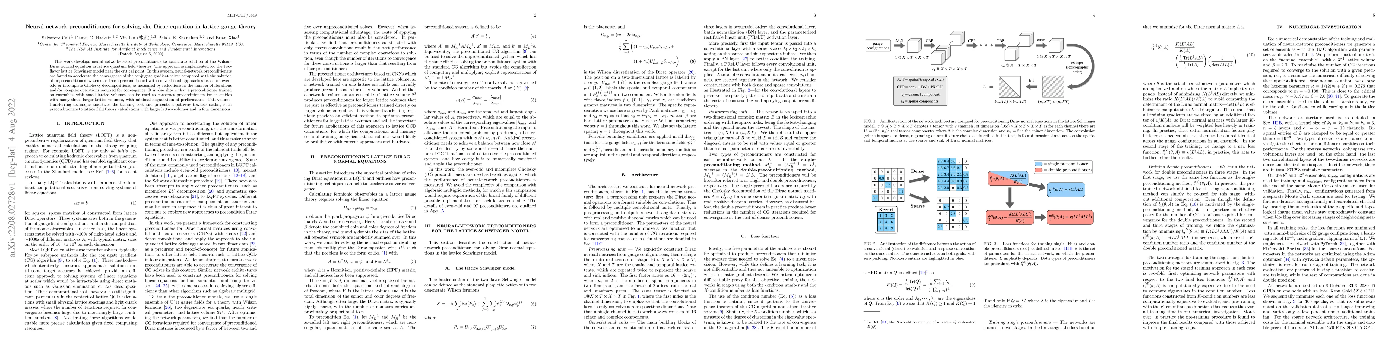 Thumbnail for Neural-network preconditioners for solving the Dirac equation in lattice
  gauge theory