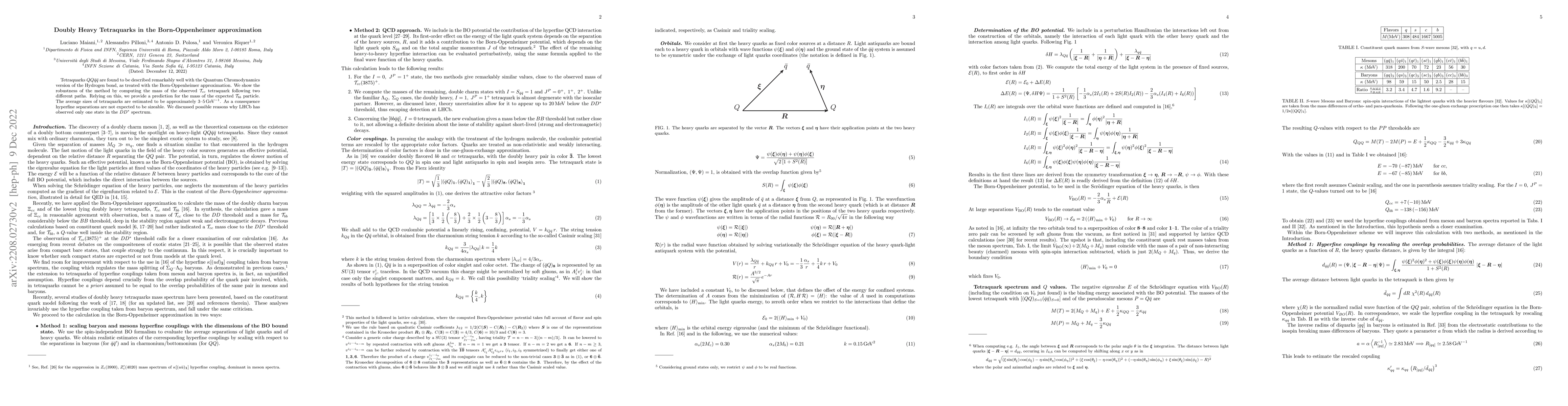 Thumbnail for Doubly Heavy Tetraquarks in the Born-Oppenheimer approximation