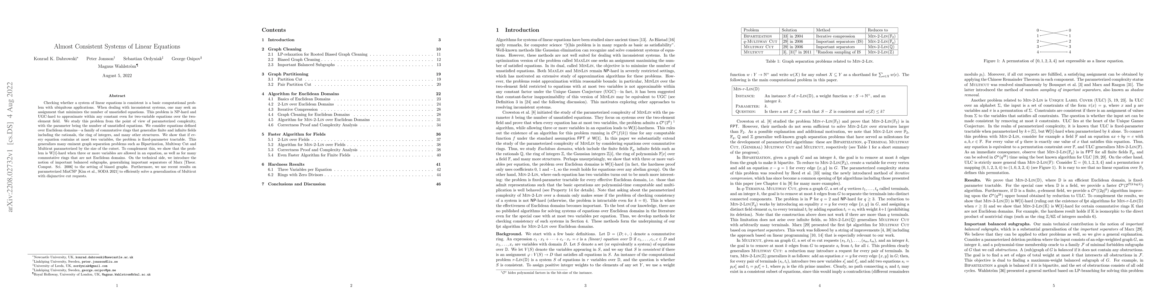 Thumbnail for Almost Consistent Systems of Linear Equations