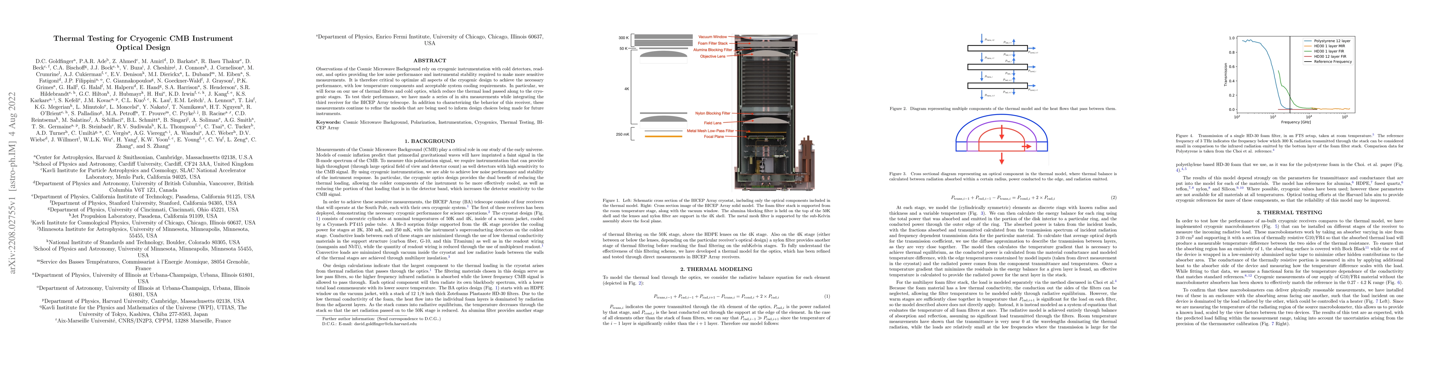 Thumbnail for Thermal Testing for Cryogenic CMB Instrument Optical Design