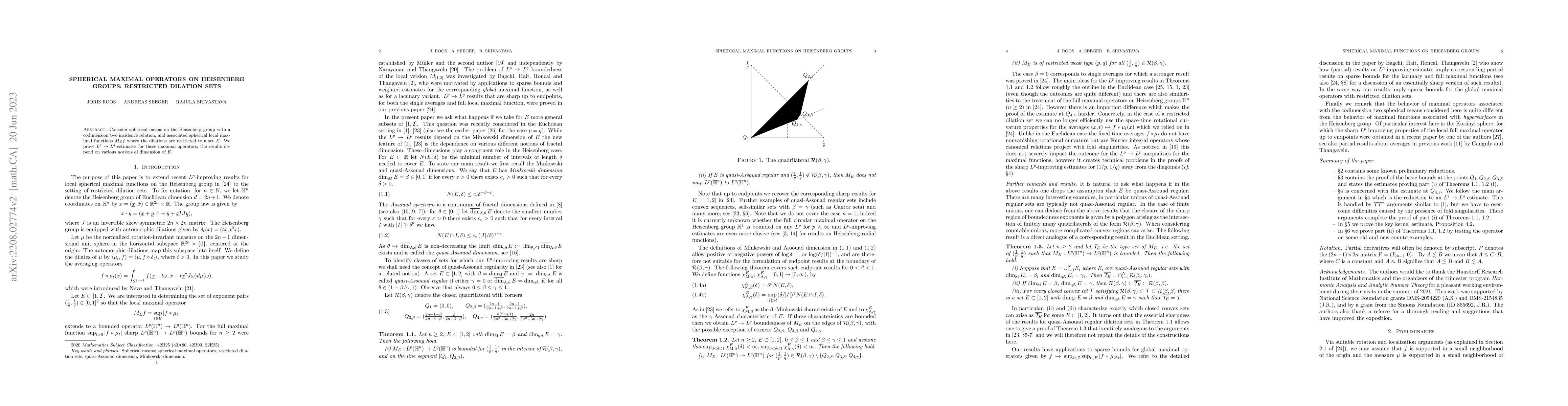 Thumbnail for Spherical maximal operators on Heisenberg groups: Restricted dilation
  sets