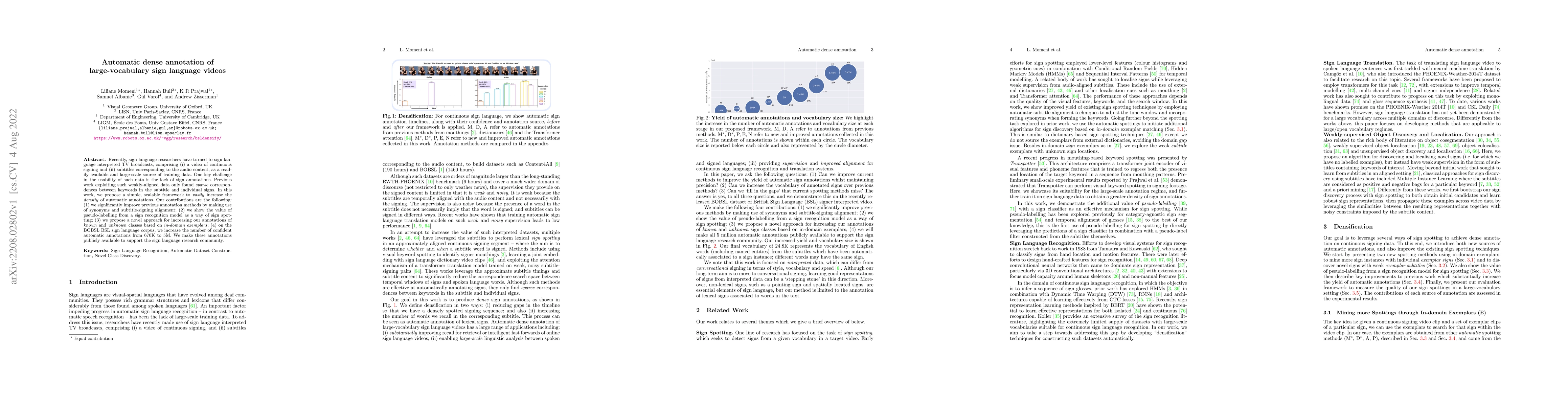 Thumbnail for Automatic dense annotation of large-vocabulary sign language videos