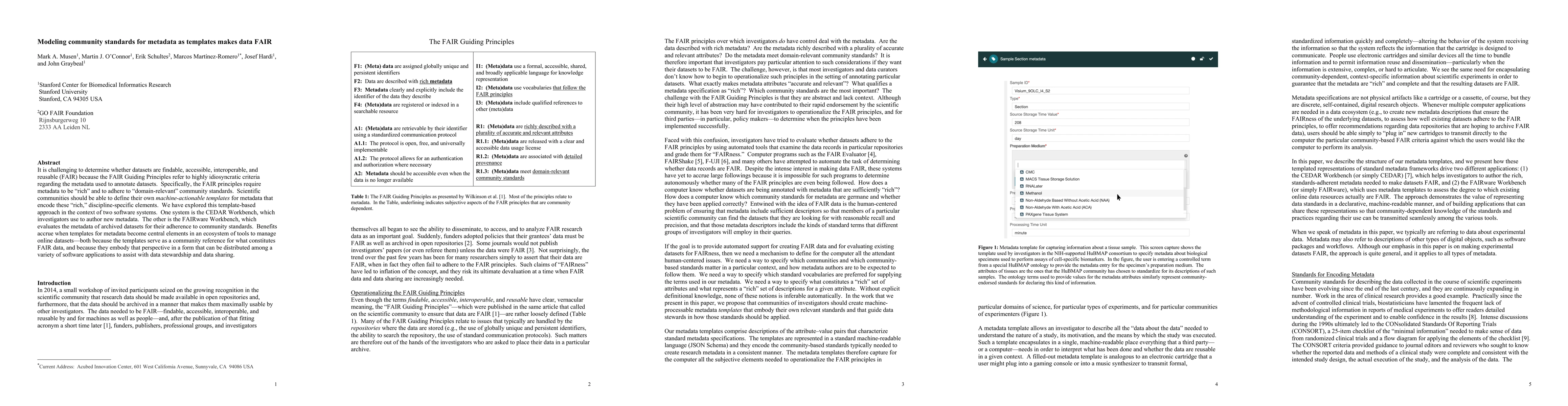 Thumbnail for Modeling community standards for metadata as templates makes data FAIR